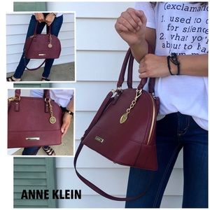 Maroon Anne Klein handbag.